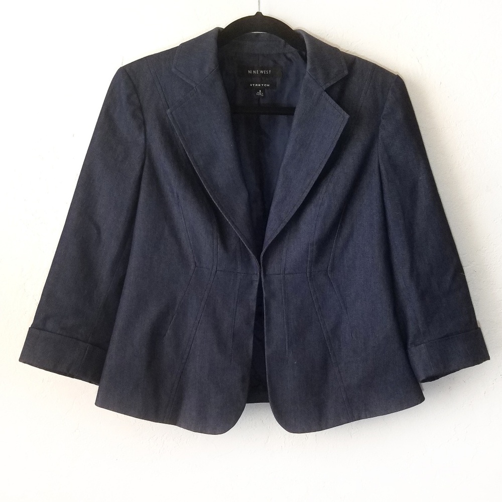 Nine West Cropped Jean Blazer